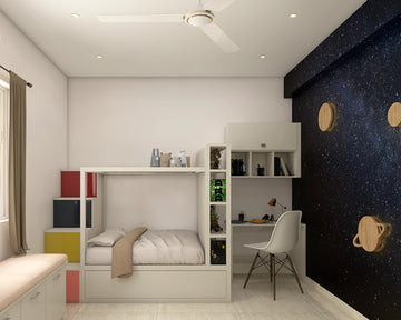 Compact Sized Modern Style Kid's Bedroom Design